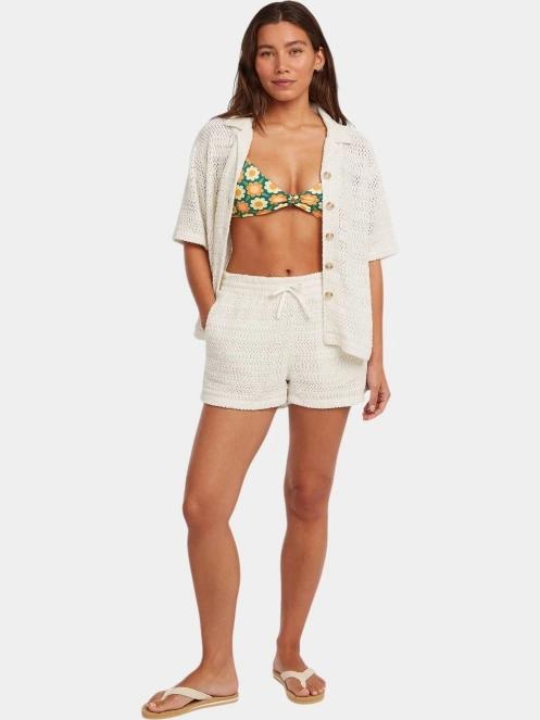 O'Neill O'Riginals Crochet Shirt női rövid ujjú ing homok színben 4