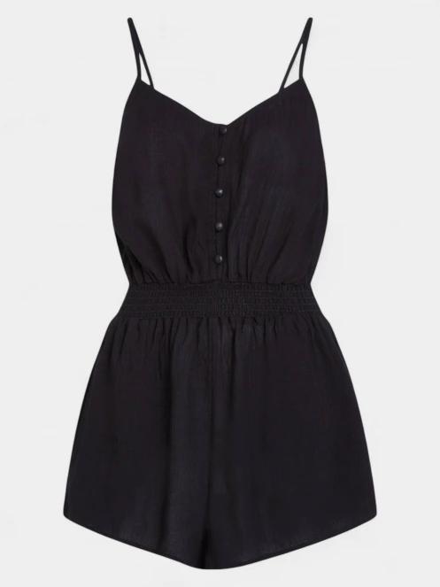 O'Neill Thin Strap Buttoned Romper női overál fekete színben 7