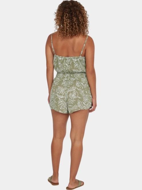O'Neill Thin Strap Buttoned Romper női overál oliva színben 4