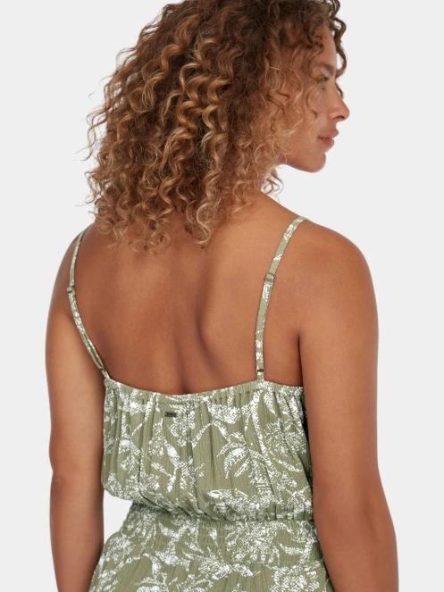 O'Neill Thin Strap Buttoned Romper női overál oliva színben 6