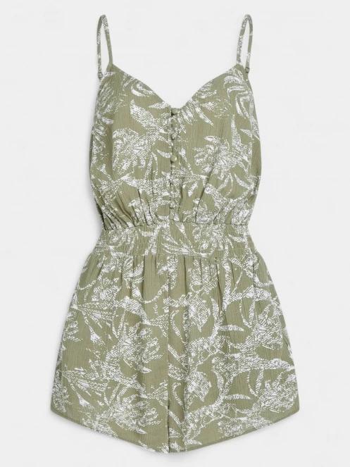 O'Neill Thin Strap Buttoned Romper női overál oliva színben 7