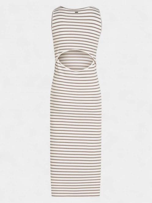 O'Neill O'Neill Jess Midi Rib Dress női midi ruha homok színben 7