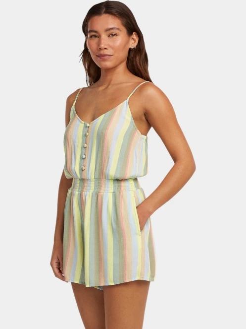 O'Neill Thin Strap Buttoned Romper női overál zöld színben 2