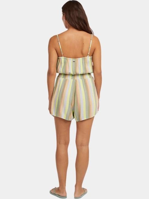 O'Neill Thin Strap Buttoned Romper női overál zöld színben 3