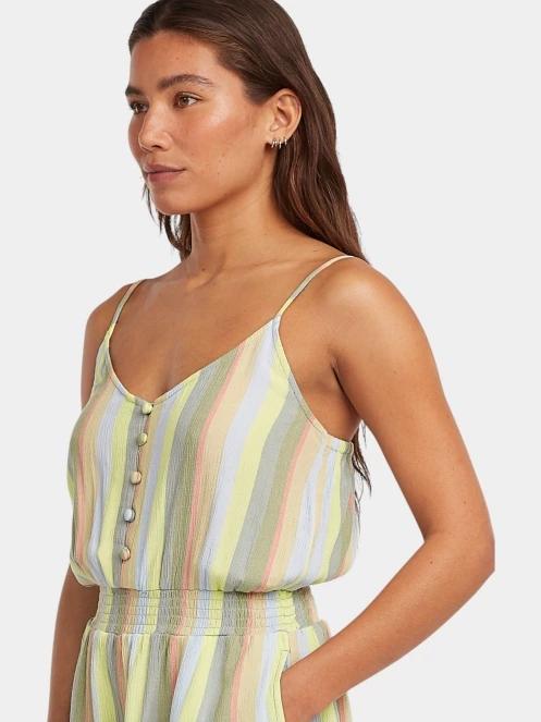 O'Neill Thin Strap Buttoned Romper női overál zöld színben 4