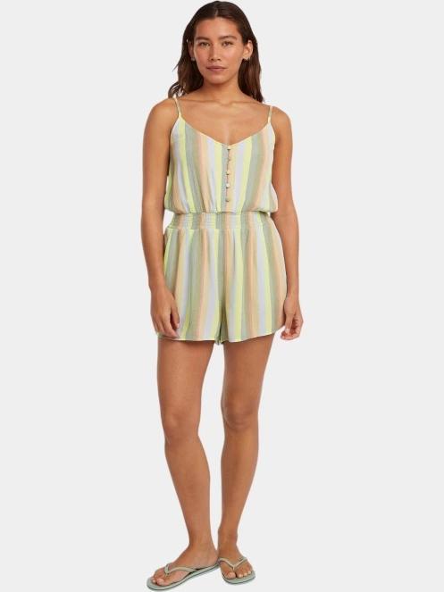 O'Neill Thin Strap Buttoned Romper női overál zöld színben 6