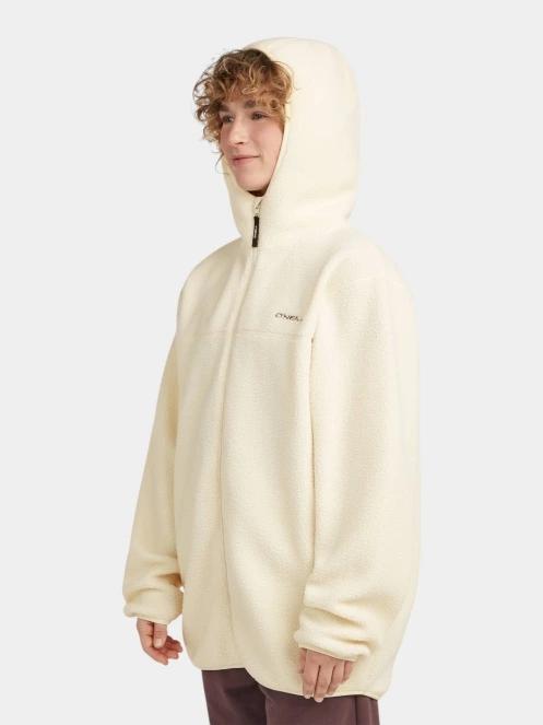 O'Neill O'Neill Must-Have Long Fz High Pile Fleece női polár pulóver fehér színben 3