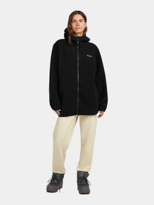 O'Neill O'Neill Must-Have Long Fz High Pile Fleece női polár pulóver fekete színben 5