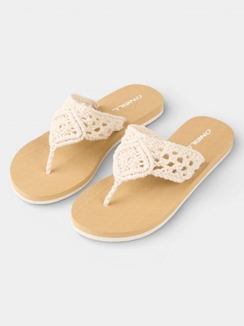 O'Neill Ditsy Crochet Sandals női flip flop papucs fehér színben 4