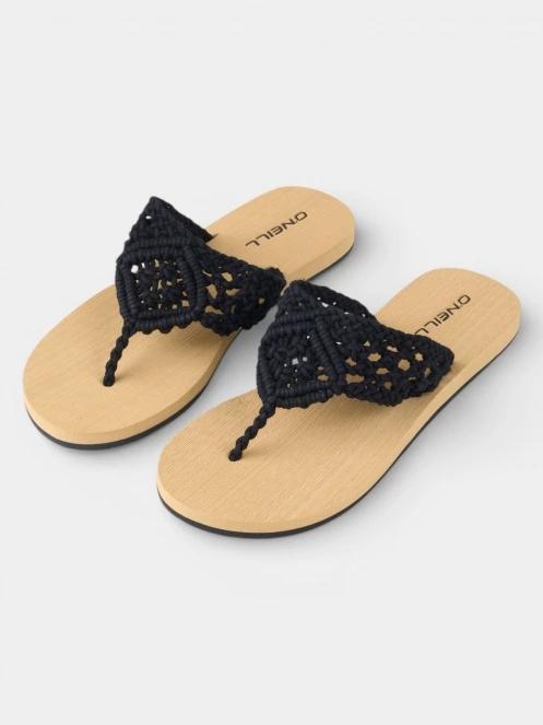 O'Neill Ditsy Crochet Sandals női flip flop papucs fekete színben 4