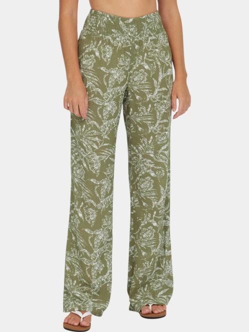 O'Neill Johnny Smocked Waist Pants női hosszú nadrág zöld színben 2