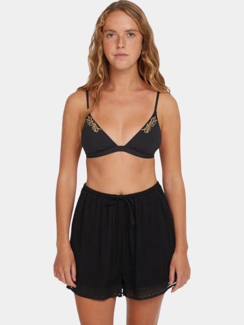 O'Neill Essentials Embroidery Shorts női rövidnadrág fekete színben 2