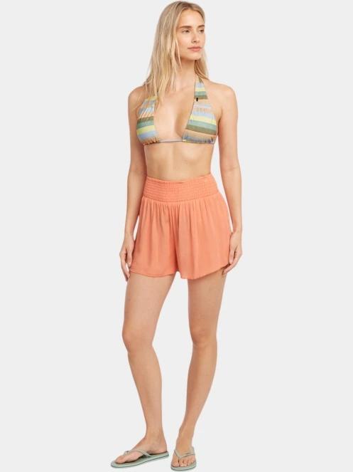 O'Neill Johnny Smocked Waist Shorts női rövidnadrág narancssárga színben 5