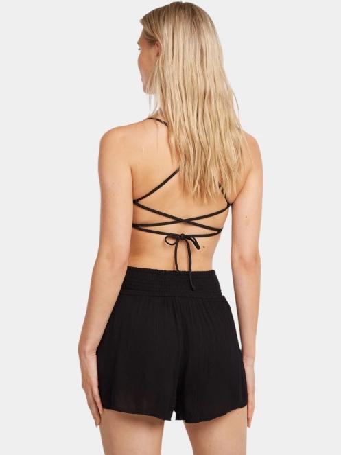 O'Neill Johnny Smocked Waist Shorts női rövidnadrág fekete színben 3