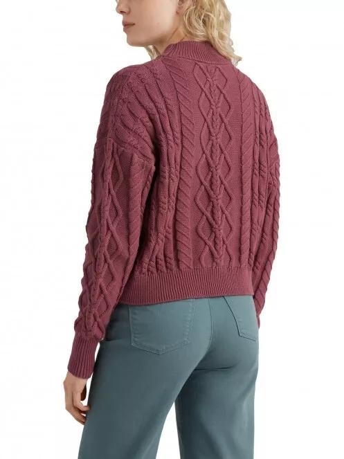 O'Neill Cable Knit Pullover női kötött pulóver lila színben 3