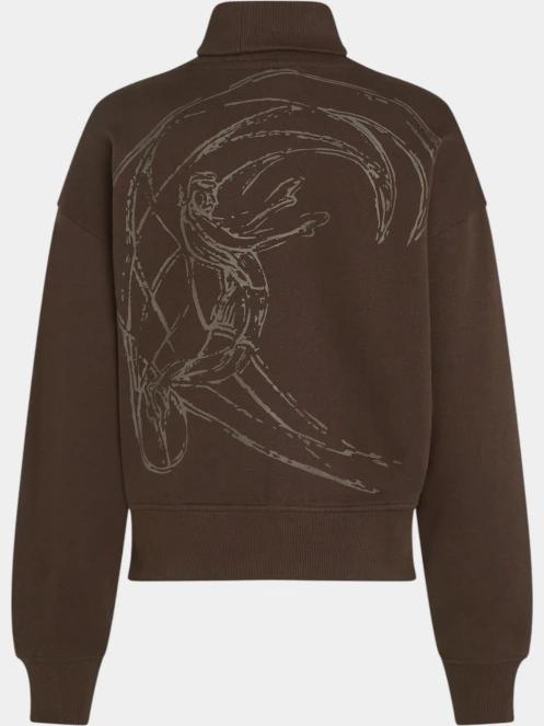 O'Neill O'riginals High Neck Crew női pulóver barna színben 8