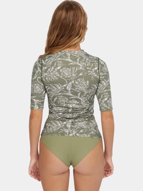 O'Neill Essentials Skin S/SLV női rövid ujjú lycra zöld színben 4