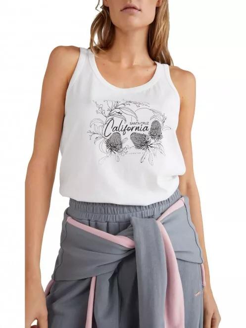 O'Neill Global Plumeria Tanktop női ujjatlan póló fehér színben 2