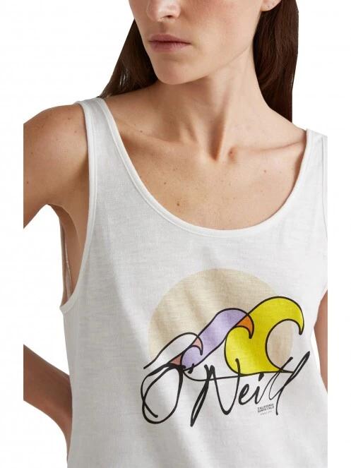 O'Neill Luana Graphic Tank Top női ujjatlan póló fehér színben 4
