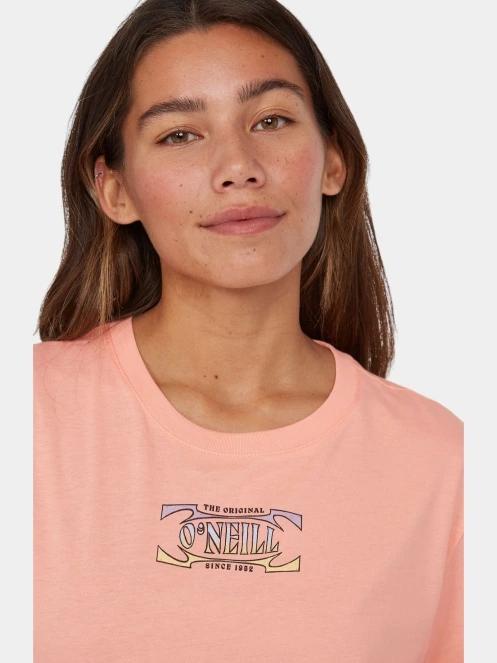 O'Neill Summer Musthaves Back Print T-Shirt női rövid ujjú póló rózsaszín színben 5