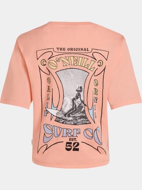 O'Neill Summer Musthaves Back Print T-Shirt női rövid ujjú póló rózsaszín színben 7