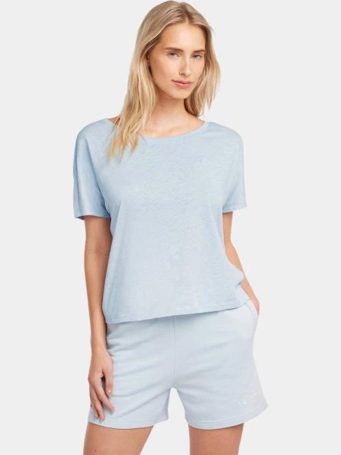 O'Neill Essentials O'Neill Script Scoop Neck T-Shirt női rövid ujjú póló világoskék színben 2