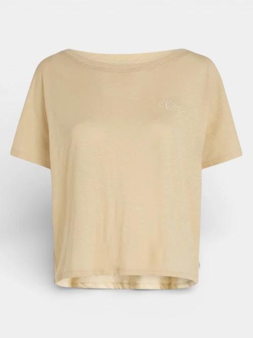 O'Neill Essentials O'Neill Script Scoop Neck T-Shirt női rövid ujjú póló homok színben 6