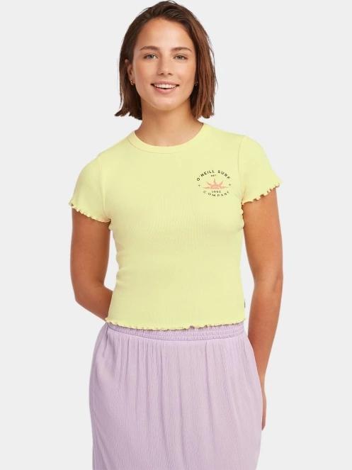 O'Neill O'Neill Rib T-Shirt női rövid ujjú póló sárga színben 2