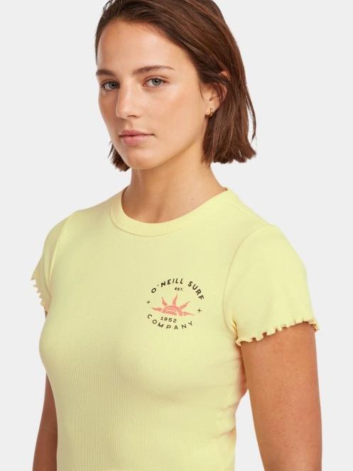 O'Neill O'Neill Rib T-Shirt női rövid ujjú póló sárga színben 5