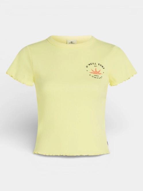 O'Neill O'Neill Rib T-Shirt női rövid ujjú póló sárga színben 6