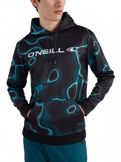 O'Neill Rutile Printed Hooded Fleece férfi kapucnis pulóver fekete színben 2