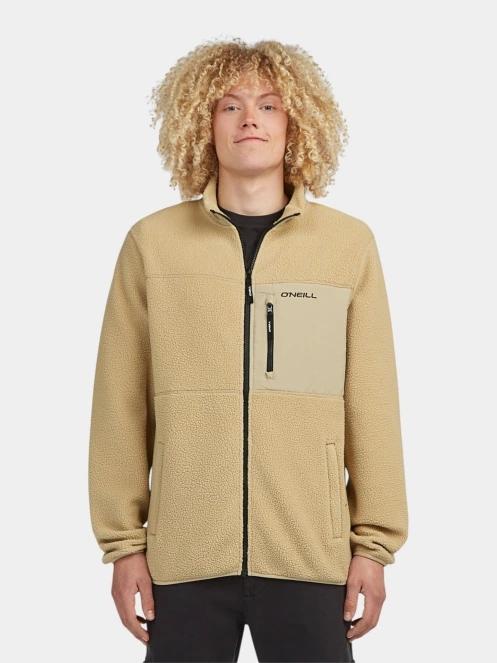 O'Neill O'Neill Must-Have High Pile Fz Fleece férfi polár pulóver homok színben 2