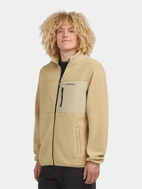 O'Neill O'Neill Must-Have High Pile Fz Fleece férfi polár pulóver homok színben 3