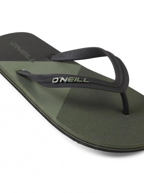 O'Neill Profile Color Block Sandals férfi papucs oliva színben 4