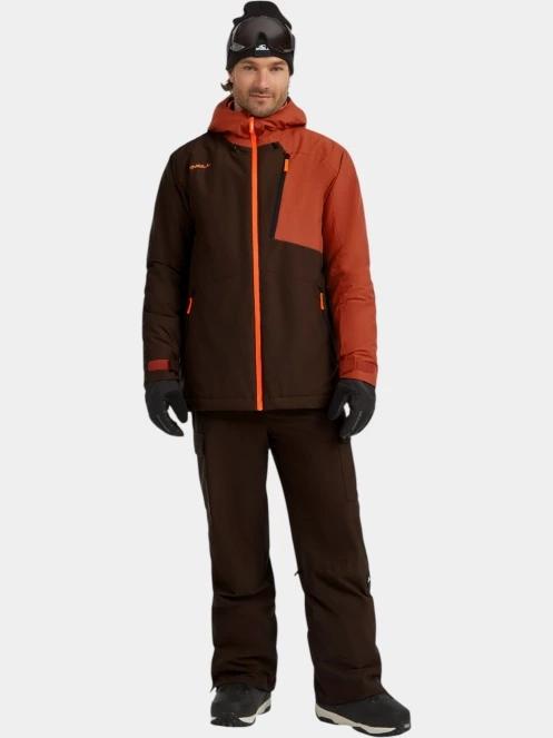 O'Neill FWC'Cruz Block Snow Jacket férfi síkabát barna színben 5