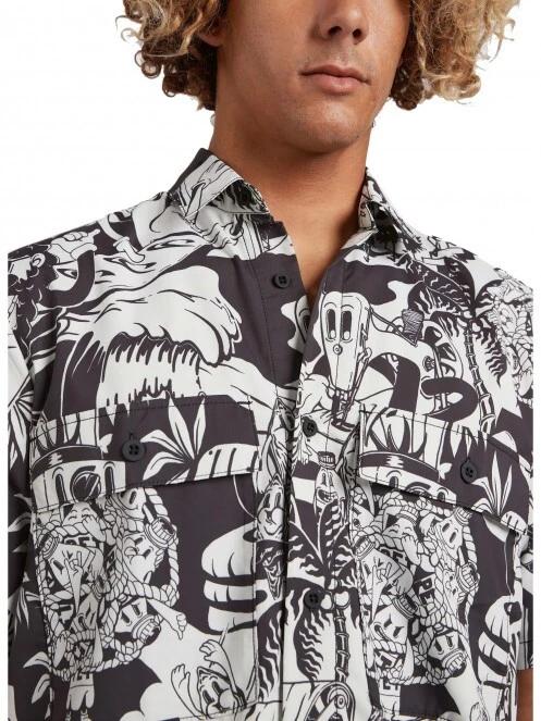 O'Neill Outdoor Shirt férfi rövid ujjú ing fekete színben 4