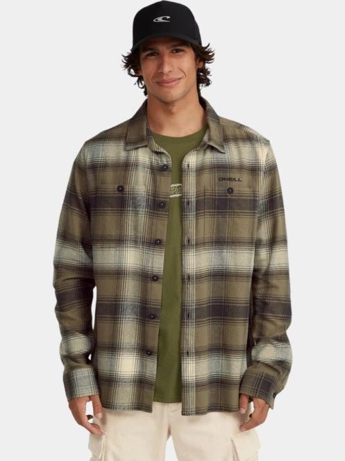 O'Neill O'Neill TRVLR Series Flannel Check Shirt férfi hosszú ujjú ing zöld színben 2