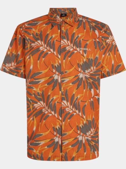 O'Neill O'Neill Print Shirt férfi rövid ujjú ing narancssárga színben 6