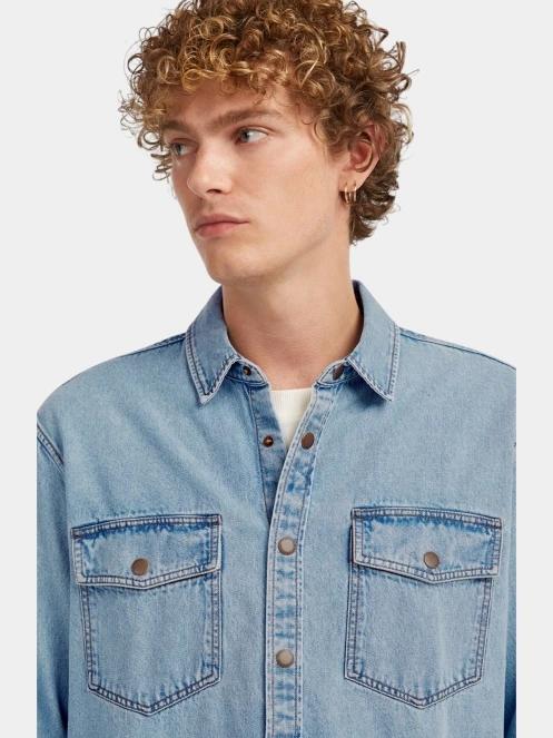 O'Neill O'riginals Denim Shirt férfi hosszú ujjú ing világoskék színben 6