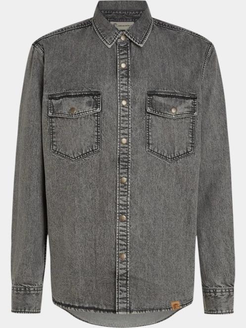 O'Neill O'riginals Denim Shirt férfi hosszú ujjú ing szürke színben 7