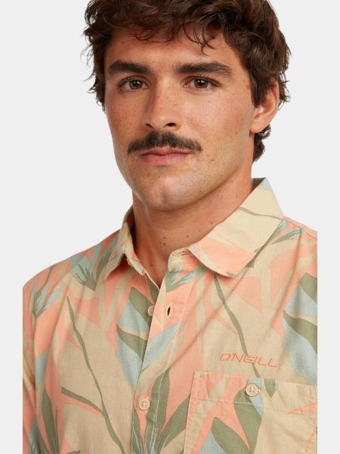O'Neill O'Neill Print Shirt férfi rövid ujjú ing narancssárga színben 5