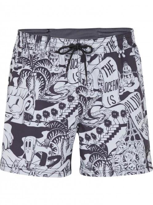 O'Neill Packable Aop 15'' Hybrid Shorts férfi fürdőnadrág fekete színben 6