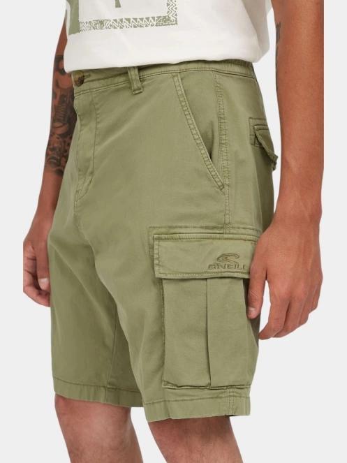 O'Neill Essentials Cargo Shorts férfi oldalzsebes rövidnadrág zöld színben 3
