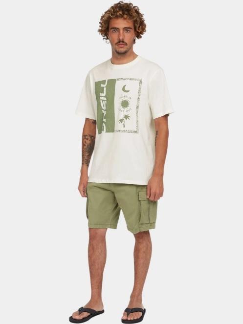 O'Neill Essentials Cargo Shorts férfi oldalzsebes rövidnadrág zöld színben 5