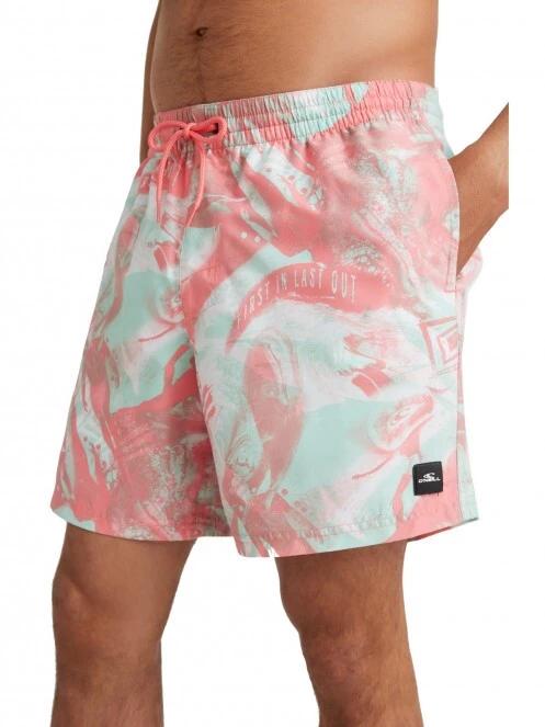 O'Neill Cali Crazy 16'' Swim Shorts férfi fürdőnadrág rózsaszín színben 4
