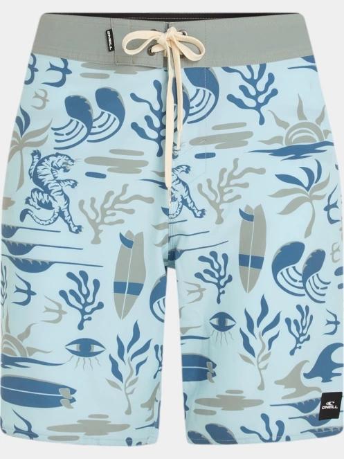 O'Neill Hyperfreak Mysto Scallop 19'' Boardshorts férfi boardshort világoskék színben 8
