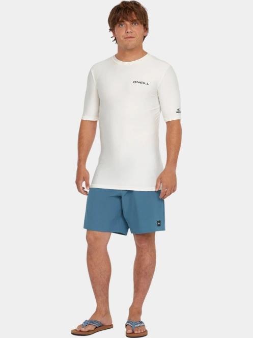 O'Neill Essentials Skins S/Slv férfi rövid ujjú lycra fehér színben 4