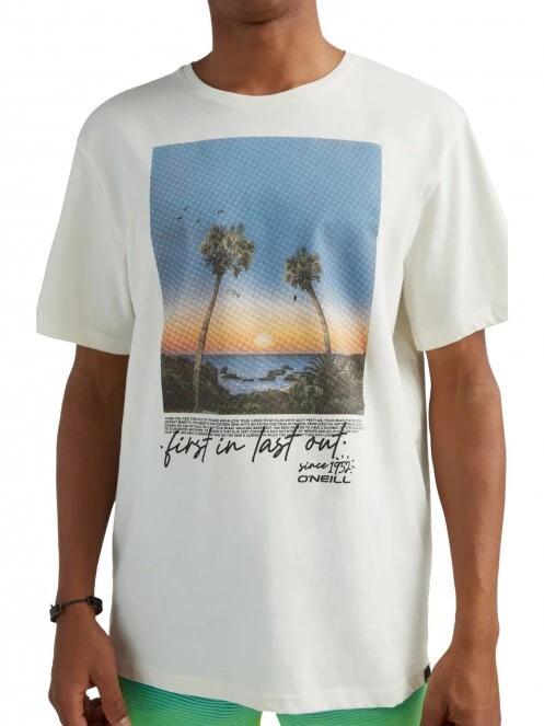 O'Neill Loren T-Shirt férfi rövid ujjú póló fehér színben 4