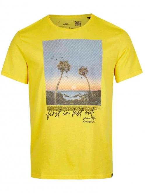 O'Neill Loren T-Shirt férfi rövid ujjú póló sárga színben 2
