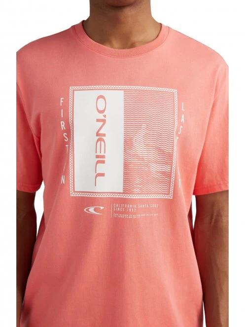 O'Neill Thayer T-Shirt férfi rövid ujjú póló rózsaszín színben 4
